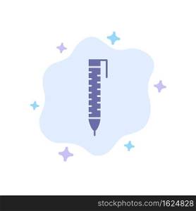 Pen, Pencil, Design Blue Icon on Abstract Cloud Background