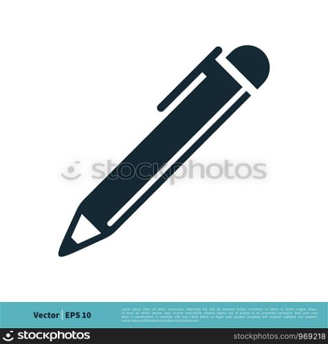 Pen, Pencil Icon Vector Logo Template Illustration Design. Vector EPS 10.