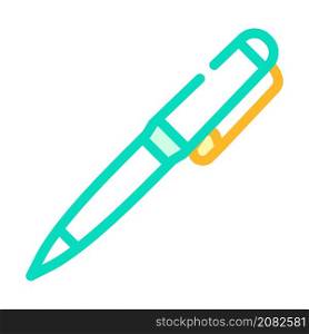 pen school stationery color icon vector. pen school stationery sign. isolated symbol illustration. pen school stationery color icon vector illustration