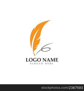 Pen write corporate logo and symbol template