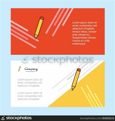 Pencil abstract corporate business banner template, horizontal advertising business banner.