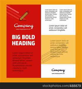 Pencil Business Company Poster Template. with place for text and images. vector background