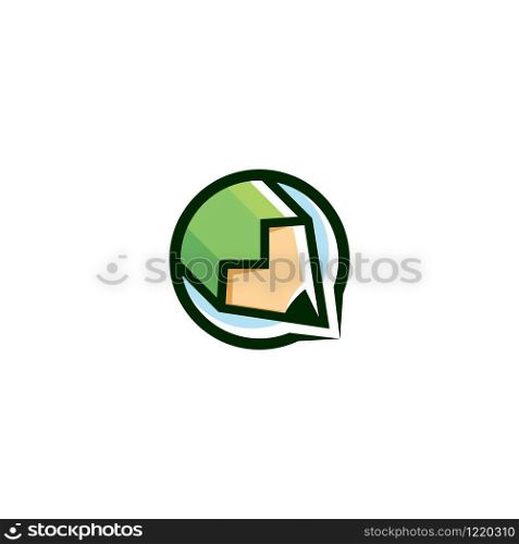 Pencil Chat icon logo design. Chatting or educational app logo concept.