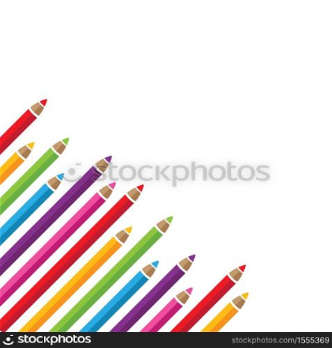 Pencil colour in white background illustration vector