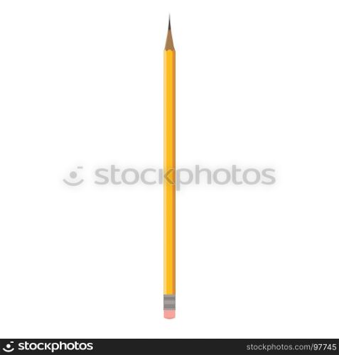 Pencil eraser vector icon school illustration. Isolated tool write office equipment