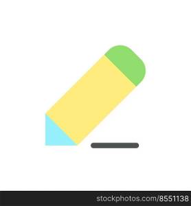 Pencil flat color ui icon. Drawing lines. Photo decoration. Photography editor instrument. Simple filled element for mobile app. Colorful solid pictogram. Vector isolated RGB illustration. Pencil flat color ui icon