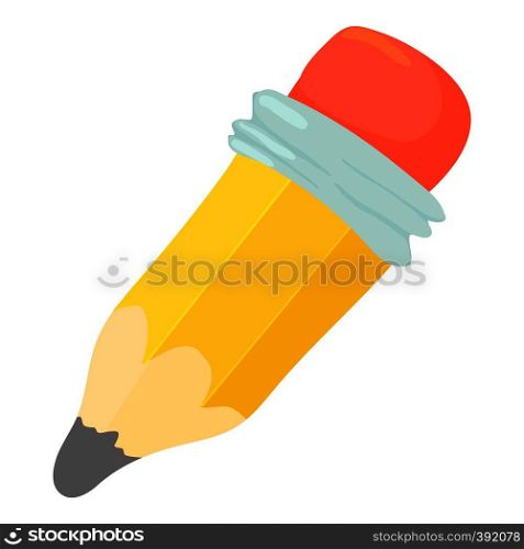 Pencil icon. Cartoon illustration of pencil vector icon for web. Pencil icon, cartoon style