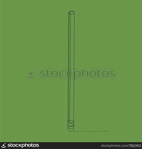 Pencil icon in outline style on green background.