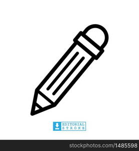 pencil icon in trendy flat style, pencil vector icon