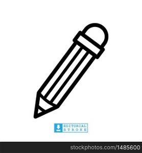 pencil icon in trendy flat style, pencil vector icon