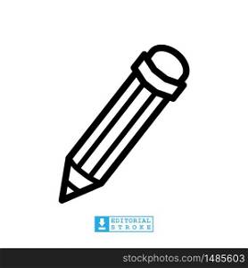 pencil icon in trendy flat style, pencil vector icon