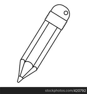 Pencil icon. Outline illustration of pencil vector icon for web. Pencil icon, outline style