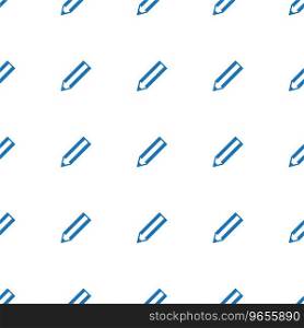 Pencil icon pattern seamless white background Vector Image