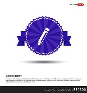 Pencil icon - Purple Ribbon banner