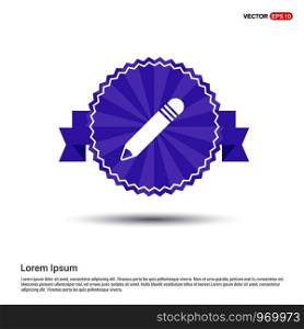 Pencil icon - Purple Ribbon banner