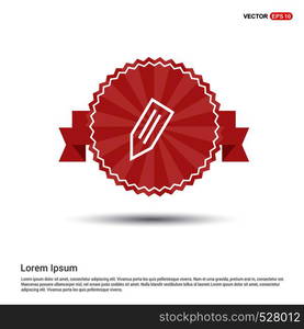 Pencil icon - Red Ribbon banner