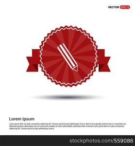Pencil icon - Red Ribbon banner