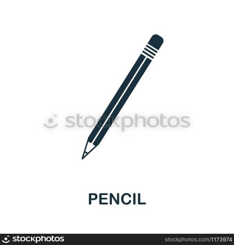 Pencil icon vector illustration. Creative sign from education icons collection. Filled flat Pencil icon for computer and mobile. Symbol, logo vector graphics.. Pencil vector icon symbol. Creative sign from education icons collection. Filled flat Pencil icon for computer and mobile