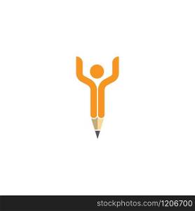 Pencil icon Vector Illustration design Logo template