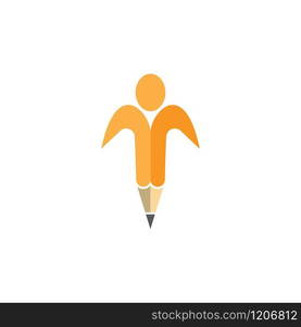 Pencil icon Vector Illustration design Logo template