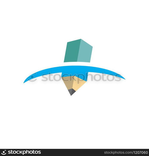 Pencil icon Vector Illustration design Logo template