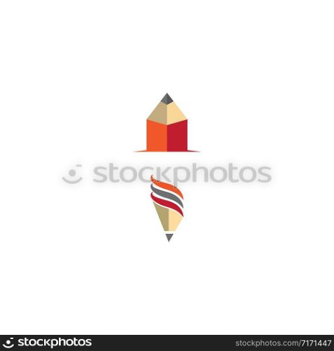 Pencil icon Vector Illustration design Logo template