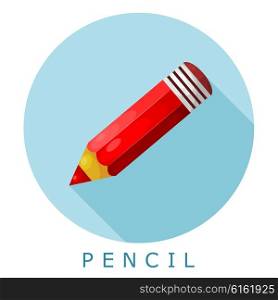 Pencil Icon Vector Image. A simple flat style. Vector illustration