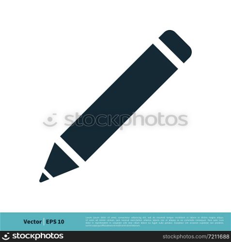 Pencil Icon Vector Logo Template Illustration Design. Vector EPS 10.