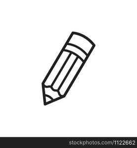 pencil icon vector logo template in trendy flat style, writing icon