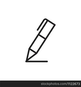 pencil icon vector logo template in trendy flat style, writing icon