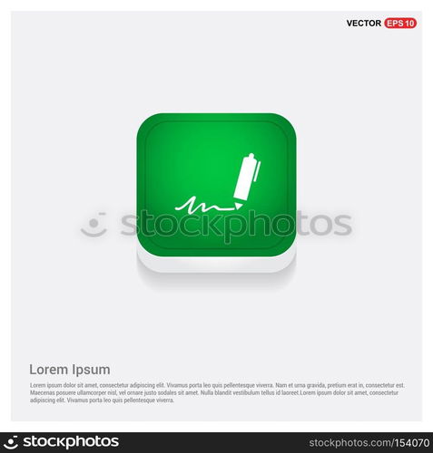 pencil iconGreen Web Button - Free vector icon