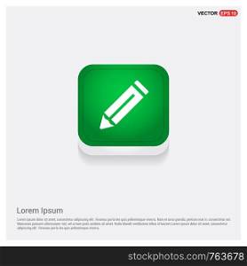 Pencil iconGreen Web Button - Free vector icon