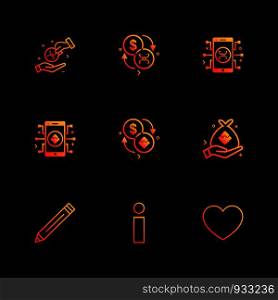 pencil , inforamation , heart , crypto currency , money, crypto , currency , icons , lock , unlock , graph , rate ,icon, vector, design, flat, collection, style, creative, icons