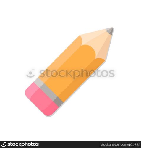 Pencil Isolated on White Background Vector Illustration