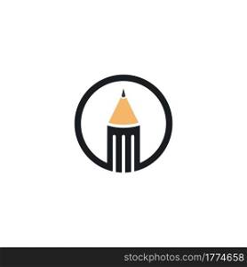Pencil logo vector template icon design