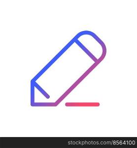 Pencil pixel perfect gradient linear ui icon. Drawing lines. Photo decoration. Photography editor. Line color user interface symbol. Modern style pictogram. Vector isolated outline illustration. Pencil pixel perfect gradient linear ui icon