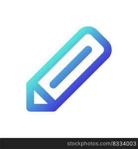 Pencil pixel perfect gradient linear ui icon. Messenger feature. Writing message. Editing text. Line color user interface symbol. Modern style pictogram. Vector isolated outline illustration. Pencil pixel perfect gradient linear ui icon