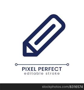 Pencil pixel perfect linear ui icon. Messenger feature. Writing message. Editing text. GUI, UX design. Outline isolated user interface element for app and web. Editable stroke. Poppins font used. Pencil pixel perfect linear ui icon