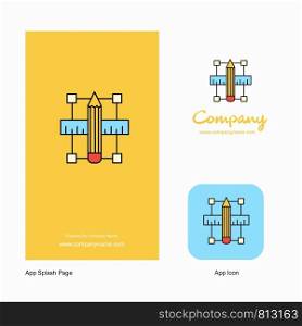 Pencil scale Company Logo App Icon and Splash Page Design. Creative Business App Design Elements