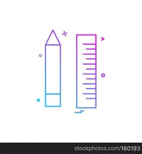 Pencil Scale icon design vector