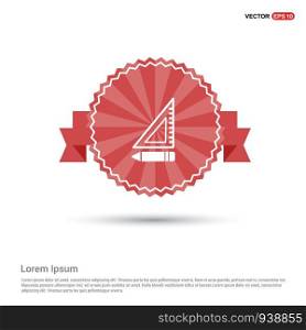 pencil scale icon - Red Ribbon banner