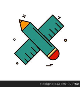 pencil scale icon vector design