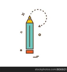 pencil school stationery icon vector design
