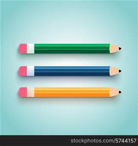 Pencil set flat design