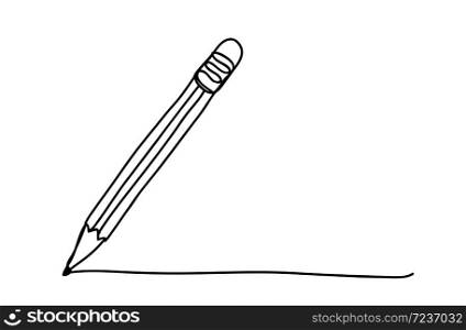 pencil sketch , line drawing style on white background,vector design.