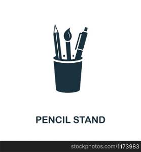 Pencil Stand icon vector illustration. Creative sign from education icons collection. Filled flat Pencil Stand icon for computer and mobile. Symbol, logo vector graphics.. Pencil Stand vector icon symbol. Creative sign from education icons collection. Filled flat Pencil Stand icon for computer and mobile