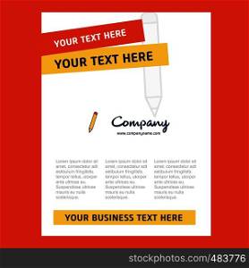 Pencil Title Page Design for Company profile ,annual report, presentations, leaflet, Brochure Vector Background