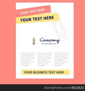 Pencil Title Page Design for Company profile ,annual report, presentations, leaflet, Brochure Vector Background