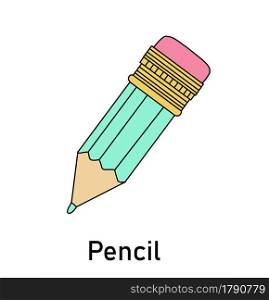 pencil vector illustration. clerical on a white background. stationery.. pencil vector illustration. clerical on a white background. stationery