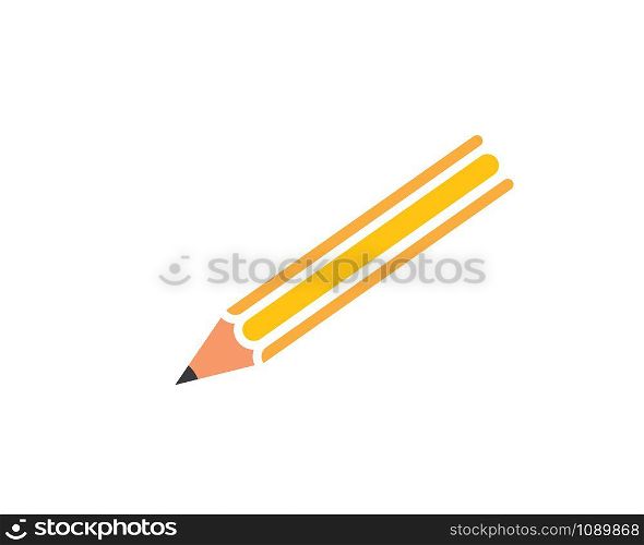 pencil vector illustration icon and logo of education design